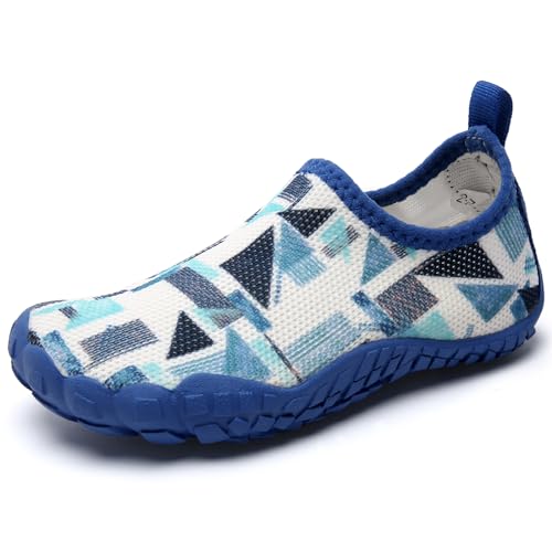 IceUnicorn Barfußschuhe Kinder Badeschuhe Junge Mädchen Wanderschuhe Traillaufschuhe(115Blau,25EU) von IceUnicorn