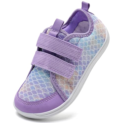 IceUnicorn Barfußschuhe Kinder Breite Barfussschuhe Jungen Mädchen Minimalistische Aquaschuhe Traillaufschuhe Strandschuhe(Lila, 24EU Weit) von IceUnicorn