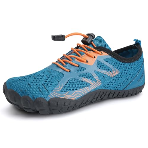 IceUnicorn Barfußschuhe Kinder Badeschuhe Junge Mädchen Barfussschuhe Aquaschuhe Atmungsaktiv Traillaufschuhe (Nary,27EU) von IceUnicorn