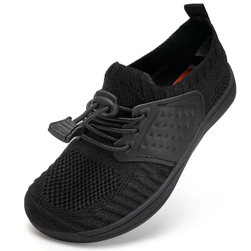 IceUnicorn Barfußschuhe Kinder Breite Zehenbox Knit Jungen Mädchen Hausschuhe Minimal Kleinkind Walking Schuhe Minimalistische Atmungsaktiv(Eisenhaltig 31EU) von IceUnicorn