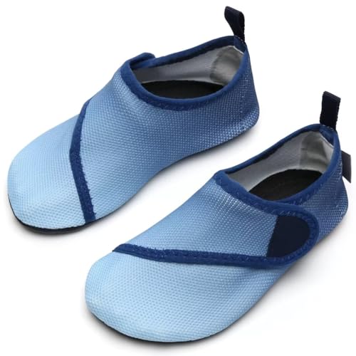 IceUnicorn Chaussons Enfants Respirants Pantoufles Légères Antidérapantes Petits Chaussons Garçons Filles Slippers(MST Bleu,22/23EU) von IceUnicorn