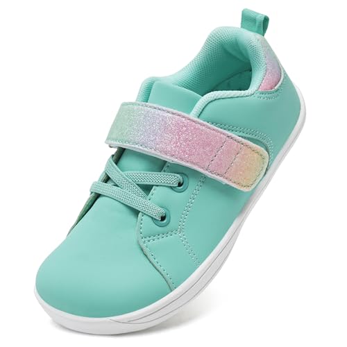 IceUnicorn Kinder Barfußschuhe Barfuß Sneaker Jungen Mädchen Walking Schuhe Kleinkind Barfussschuhe Minimalistische(Grün, 28EU) von IceUnicorn