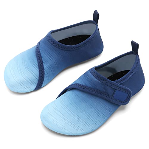 IceUnicorn Badeschuhe Kinder Schwimmschuhe Jungen Mädchen Strandschuhe Baby Aquaschuhe Barfußschuhe Kleinkind Wasserschuhe(JB Blau, 20/21 EU) von IceUnicorn