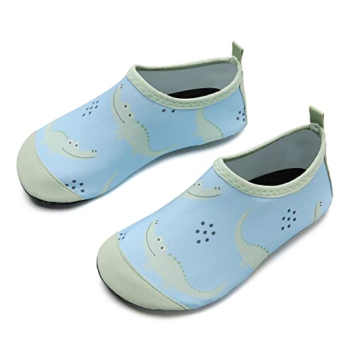 IceUnicorn Badeschuhe Kinder Schwimmschuhe Jungen Mädchen Strandschuhe Baby Aquaschuhe Barfußschuhe Kleinkind Wasserschuhe(Krokodil, 24/25 EU) von IceUnicorn