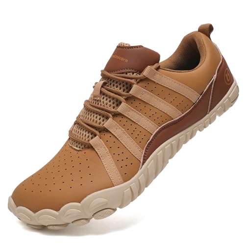 IceUnicorn Sneaker Herren Breite Barfuss Schuhe Damen Barfußschuhe Laufschuhe Traillaufschuhe(410Braun,38EU) von IceUnicorn