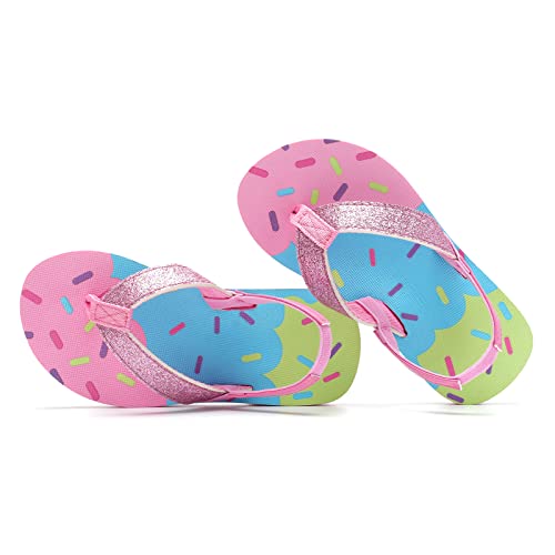 IceUnicorn Zehentrenner Kinder Flip Flop Jungen Mädchen Sandalen Sommer Strand Sling Back(Eis, 34/35EU) von IceUnicorn