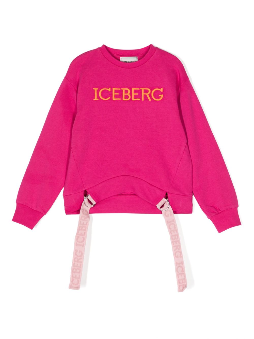 Iceberg Kids embroidered-logo ribbon sweatshirt - Rosa von Iceberg Kids