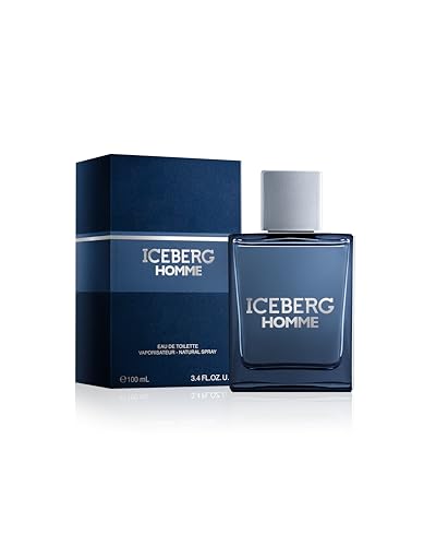 ICEBERG Homme – Eau de Toilette 100 ml, Herrenduft mit Fougère-, Zitrus- und Holznoten, luxuriöse blaue Glasflasche, minimalistisches und rechteckiges Design von Iceberg