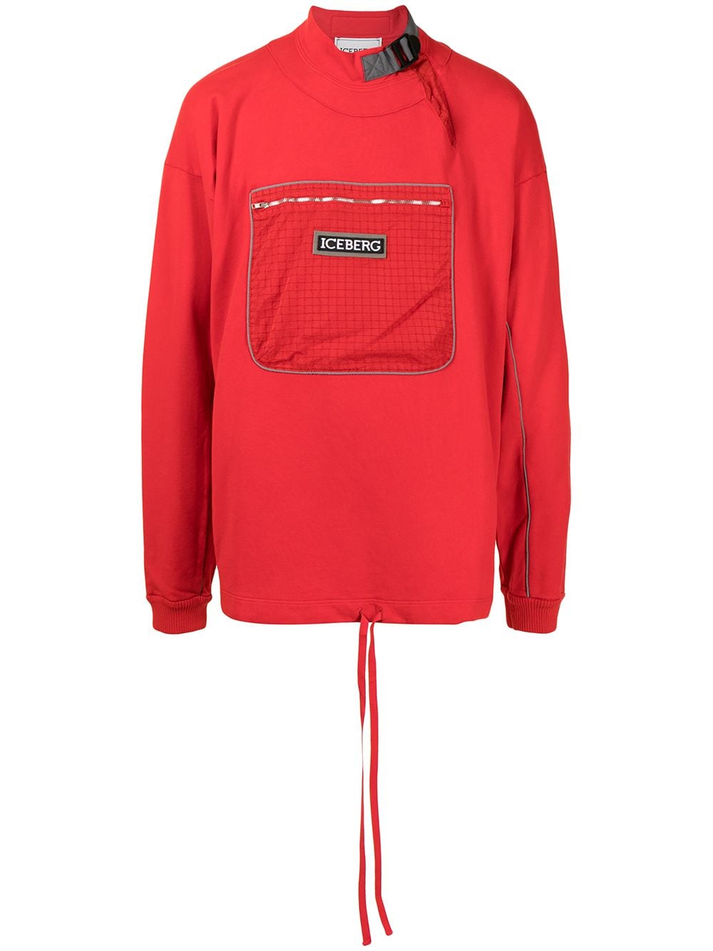 Iceberg Sweatshirt mit Logo-Patch - Rot von Iceberg