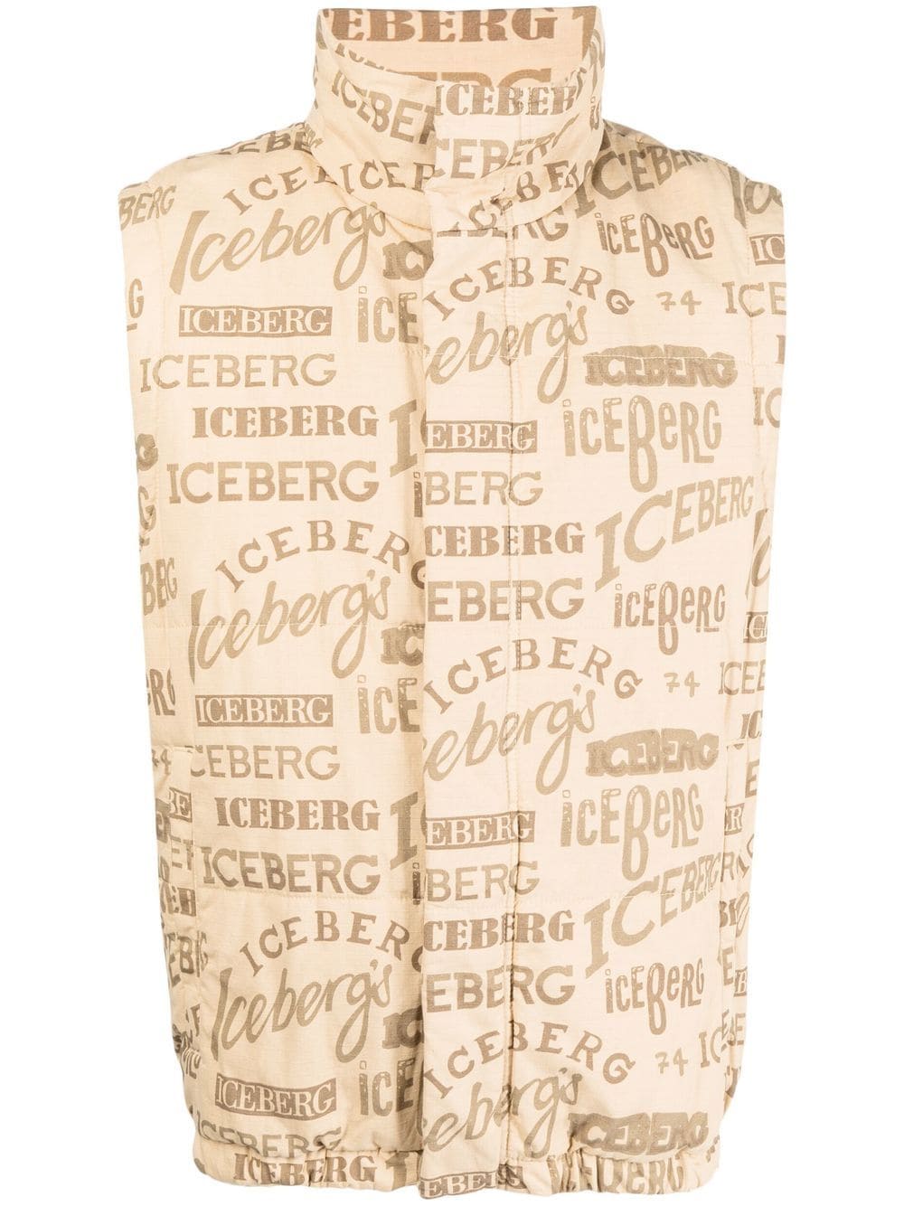 Iceberg Weste mit Logo-Print - Braun von Iceberg