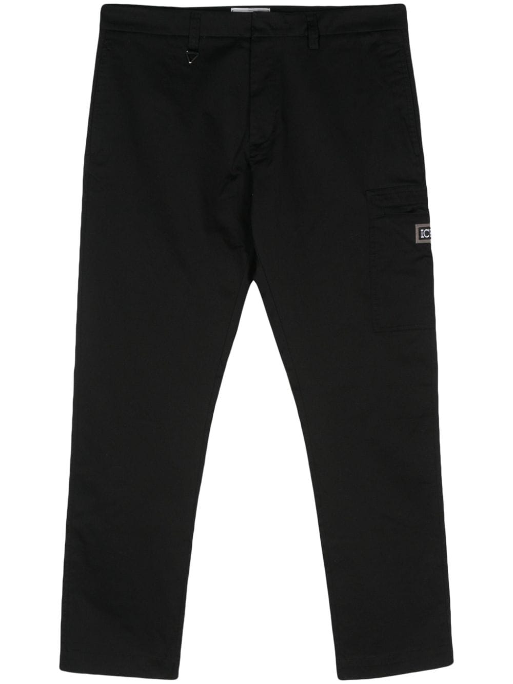 Iceberg gabardine straight-leg trousers - Schwarz von Iceberg