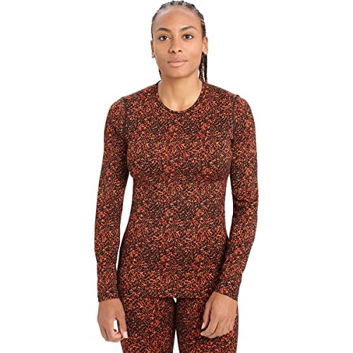 Icebreaker Damen Women's 200 Oasis L/S Crewe Lichen Merinounterwäsche Rot M von Icebreaker