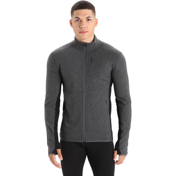 ICEBREAKER Herren Fleecejacke "Descender Long Sleeve Zip" von Icebreaker