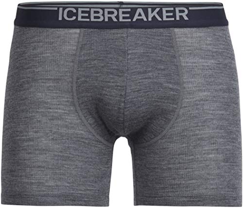 Icebreaker Anatomica Rib Boxershorts Herren Gritstone Heather Größe S 2019 Unterwäsche von Icebreaker