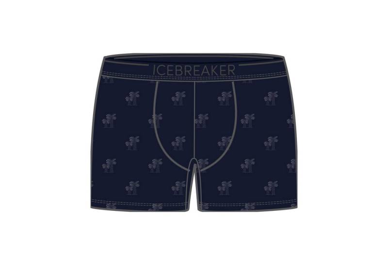 Icebreaker Boxershorts Anatomica (Merinowolle) Graphic Unterwäsche mitternachtblau Herren von Icebreaker