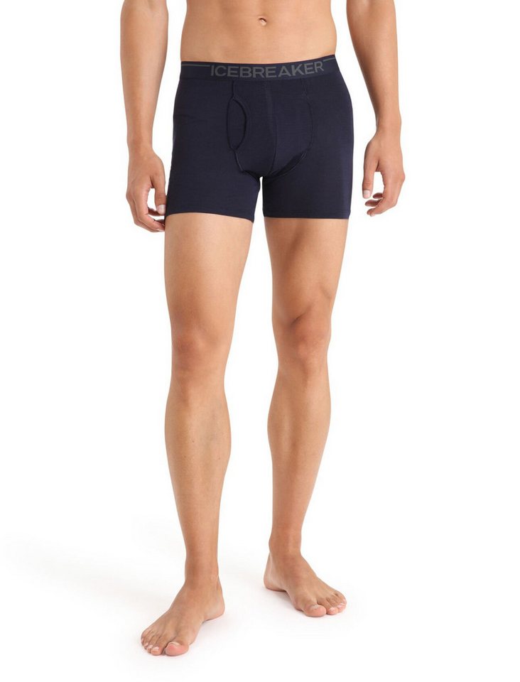 Icebreaker Boxershorts Anatomica mit Eingriff (Merinowolle) Unterwäsche dunkelblau Herren von Icebreaker