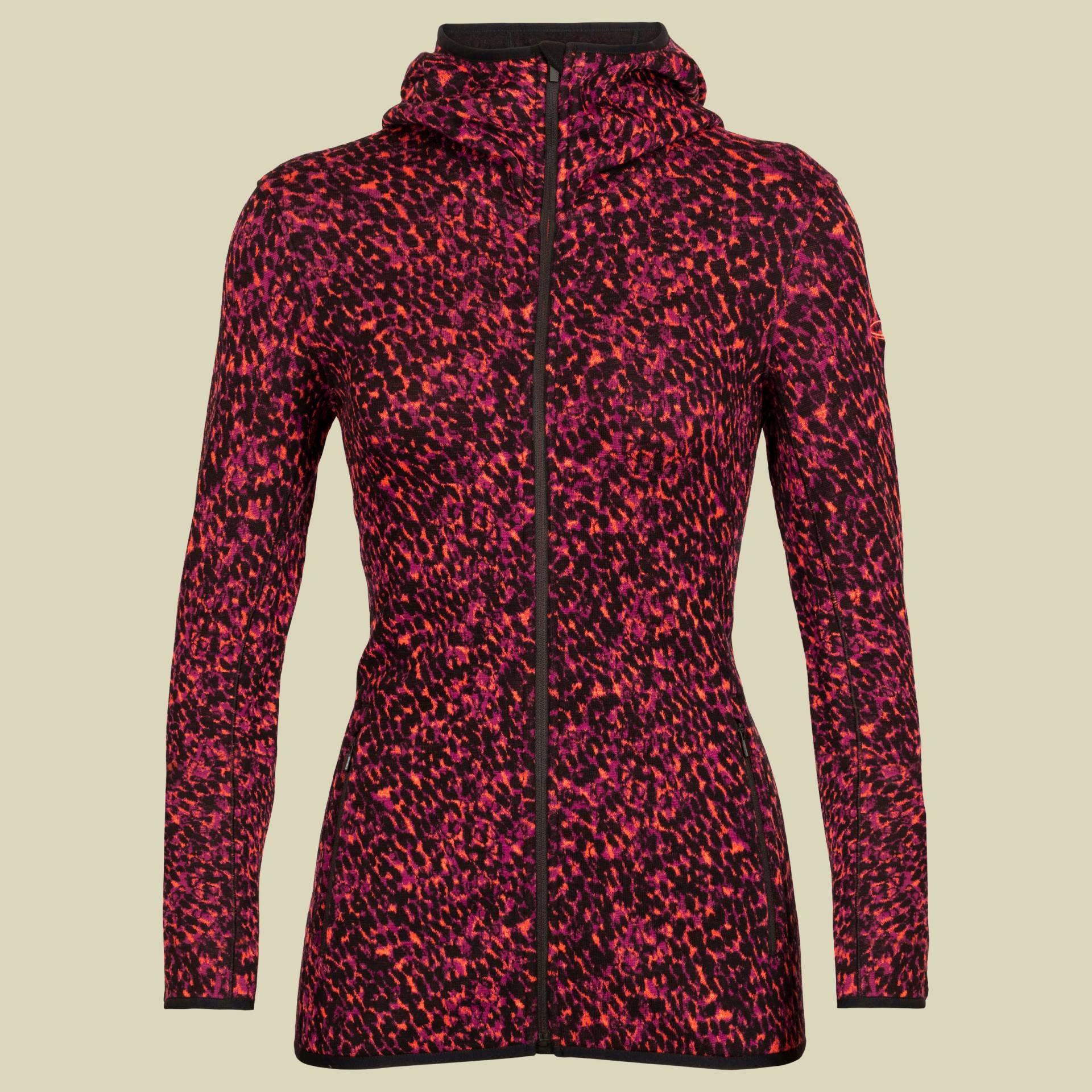 Elemental LS Zip Hood Women Größe XS Farbe black/cherry/flash Elemental LS Zip Hood Women Größe XS Farbe black/cherry/flash von Icebreaker