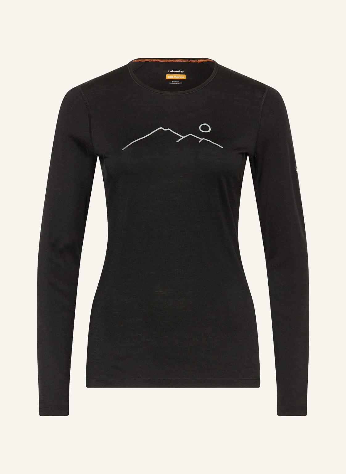 Icebreaker Funktionsshirt Merino 200 Oasis Aus Merinowolle schwarz von Icebreaker