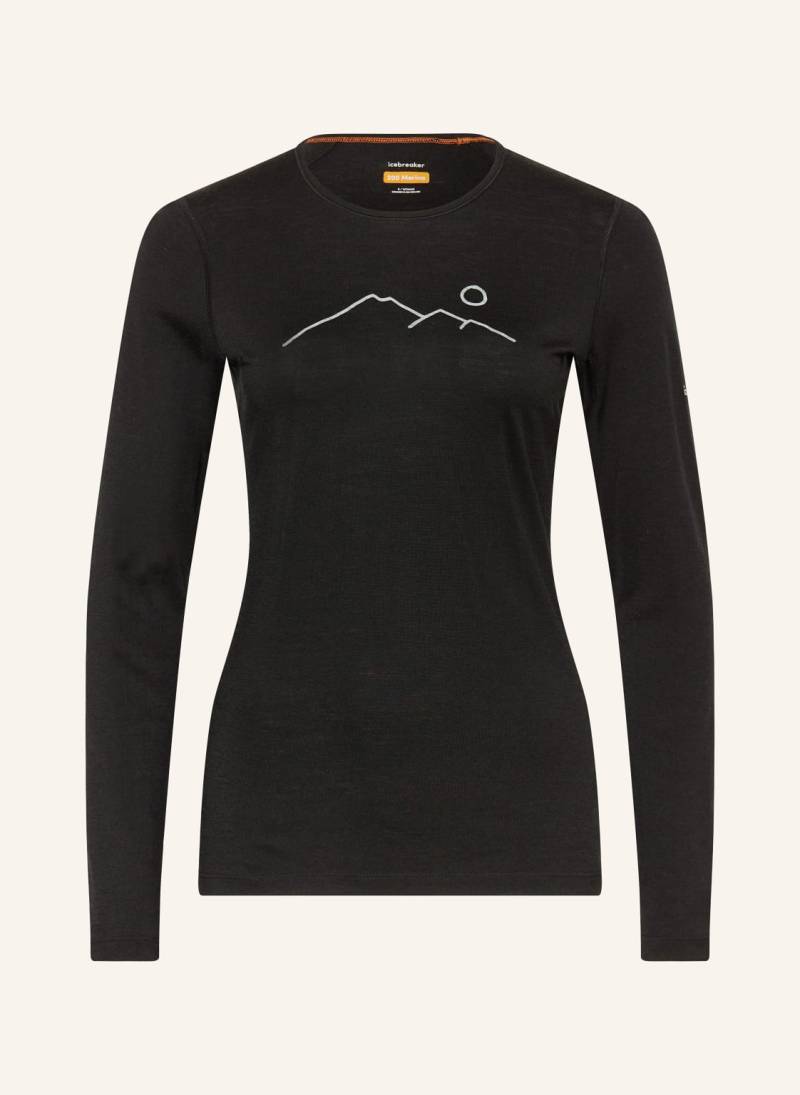 Icebreaker Funktionsshirt Merino 200 Oasis Aus Merinowolle schwarz von Icebreaker