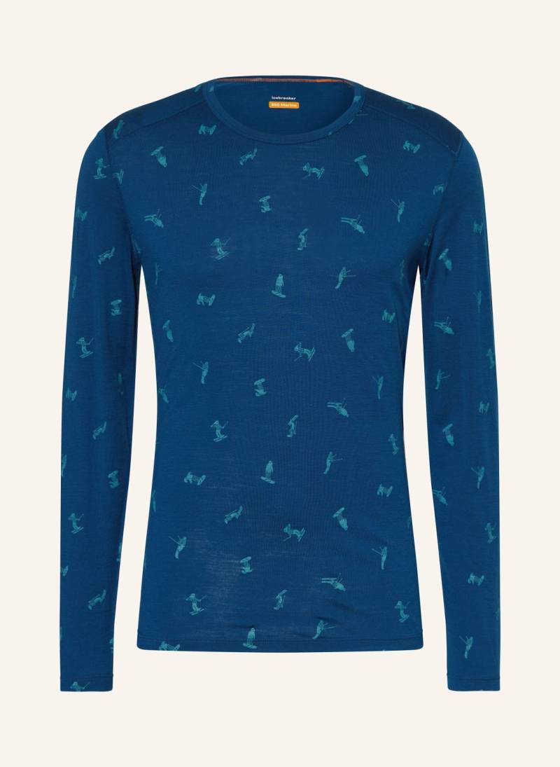 Icebreaker Funktionsshirt Oasis Aus Merinowolle blau von Icebreaker