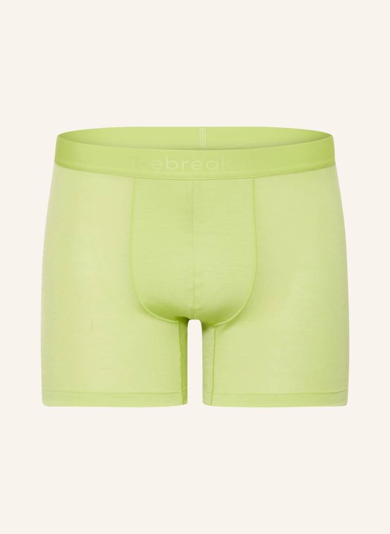 Icebreaker Funktionswäsche-Boxershorts Anatomica Mit Merinowolle gruen von Icebreaker