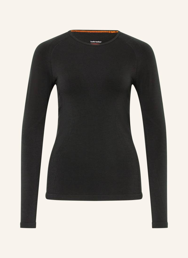 Icebreaker Funktionswäsche-Shirt Mer 260 Zoneknit Seamless Mit Merinowolle schwarz von Icebreaker