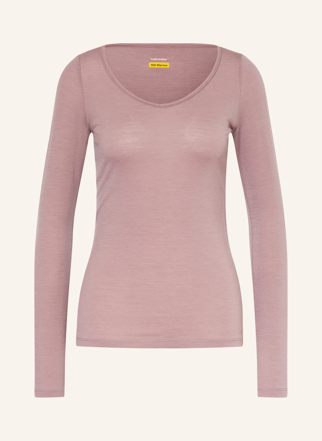 Icebreaker Funktionswäsche-Shirt Siren Sweetheart Aus Merinowolle beige von Icebreaker