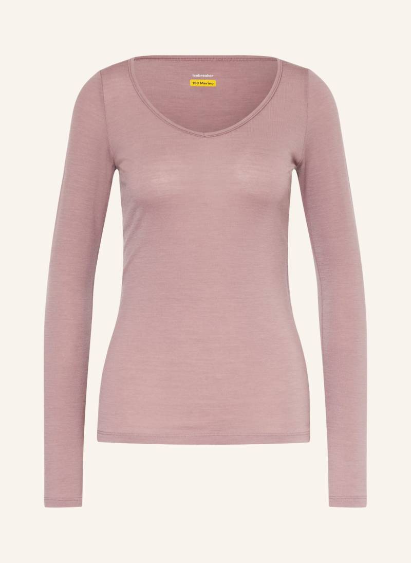 Icebreaker Funktionswäsche-Shirt Siren Sweetheart Aus Merinowolle beige von Icebreaker