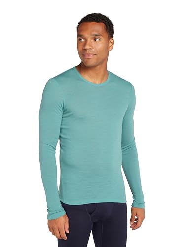 icebreaker - Herren 175 Mittelschweres Everyday Top - Langarm Rundhals T-Shirt - 100% Merinowolle Basisschicht - Cloud Ray, M von icebreaker