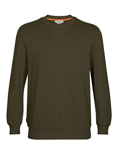 Icebreaker Herren Central II Pullover Ohne Kapuze - Sweatshirt Herren - Merinowolle Mid Layer - Loden, L von Icebreaker