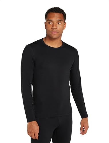 Icebreaker - Herren Merino Core Heavyweight Langarm-Top Crewe, Black, L von Icebreaker