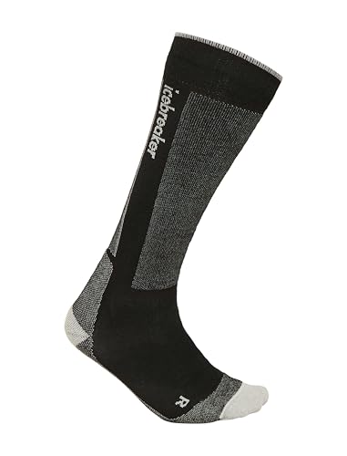 icebreaker Herren Merino Ski+ Light Over the Calf Socks - Black/Ether/Graphite - Medium von icebreaker