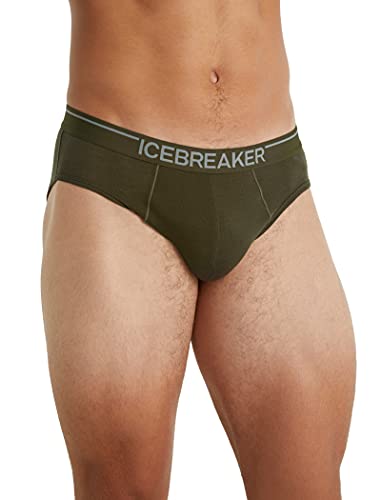 icebreaker Herren Merino Wolle Anatomica Unterhose - 175 Ultraleichtes Material - Loden, S von icebreaker