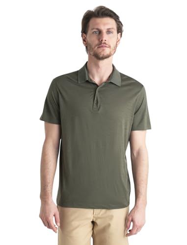 Icebreaker Herren Poloshirt Merino 150 TECH LITE Regular Fit Olive (403), XL von icebreaker