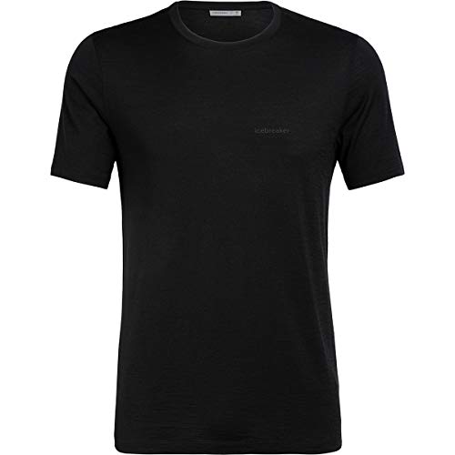 Icebreaker Herren Tech Lite Logo T-Shirt, Black, XL von Icebreaker