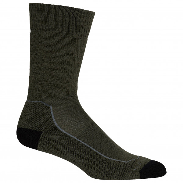 Icebreaker - Hike+ Medium Crew - Wandersocken Gr S oliv/schwarz von Icebreaker