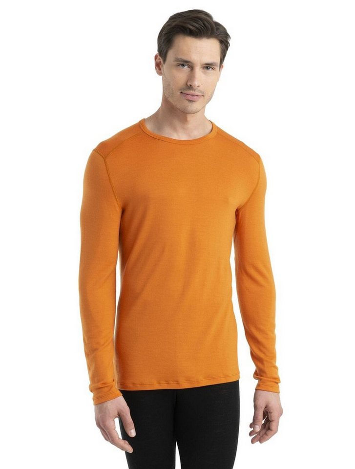 Icebreaker Langarmshirt Unterwäsche 260 Tech Crewe - Merinowolle, enganliegend - gelb Herren von Icebreaker