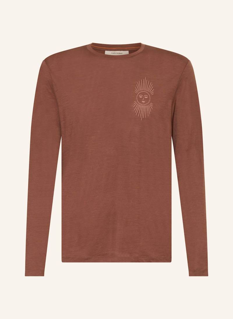 Icebreaker Longsleeve Merino 150 Tech Lite™ Aus Merinowolle braun von Icebreaker