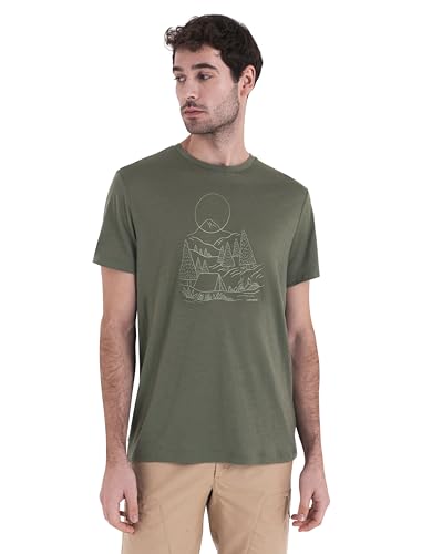 ICEBREAKER Merino 150 Tech Lite III Sunset Camp Short Sleeve T-Shirt L von icebreaker