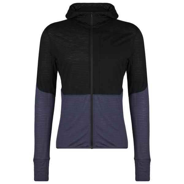 Icebreaker - Merino 200 Realfleece Descender L/S Zip Hoodie - Fleecepullover Gr XL blau von Icebreaker