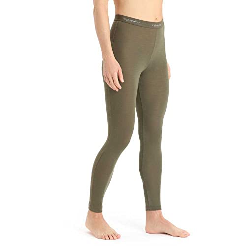 Icebreaker Damen Everyday Leggings - Lange Sportleggins - 100% Merinowolle Base Layer - Loden, XS von ICEBREAKER