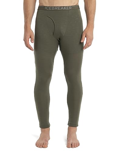 icebreaker Merino Wool 175 Everyday Herren Kaltwetter Leggings mit Eingriff - Thermounterwäsche für Männer mit konturierter Slim Fit - Basisschicht aus 100% Merinowolle - Premium Long Johns, Large, von icebreaker