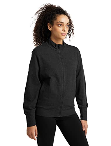 Icebreaker Merinowolle Damen Mid Layer - Central Langärmeliges Top mit Reißverschluss | Sportbekleidung | Sportbekleidung | Sweatjacke Schwarz | Skipulli Langarm | Skipullover - Schwarz, M von Icebreaker