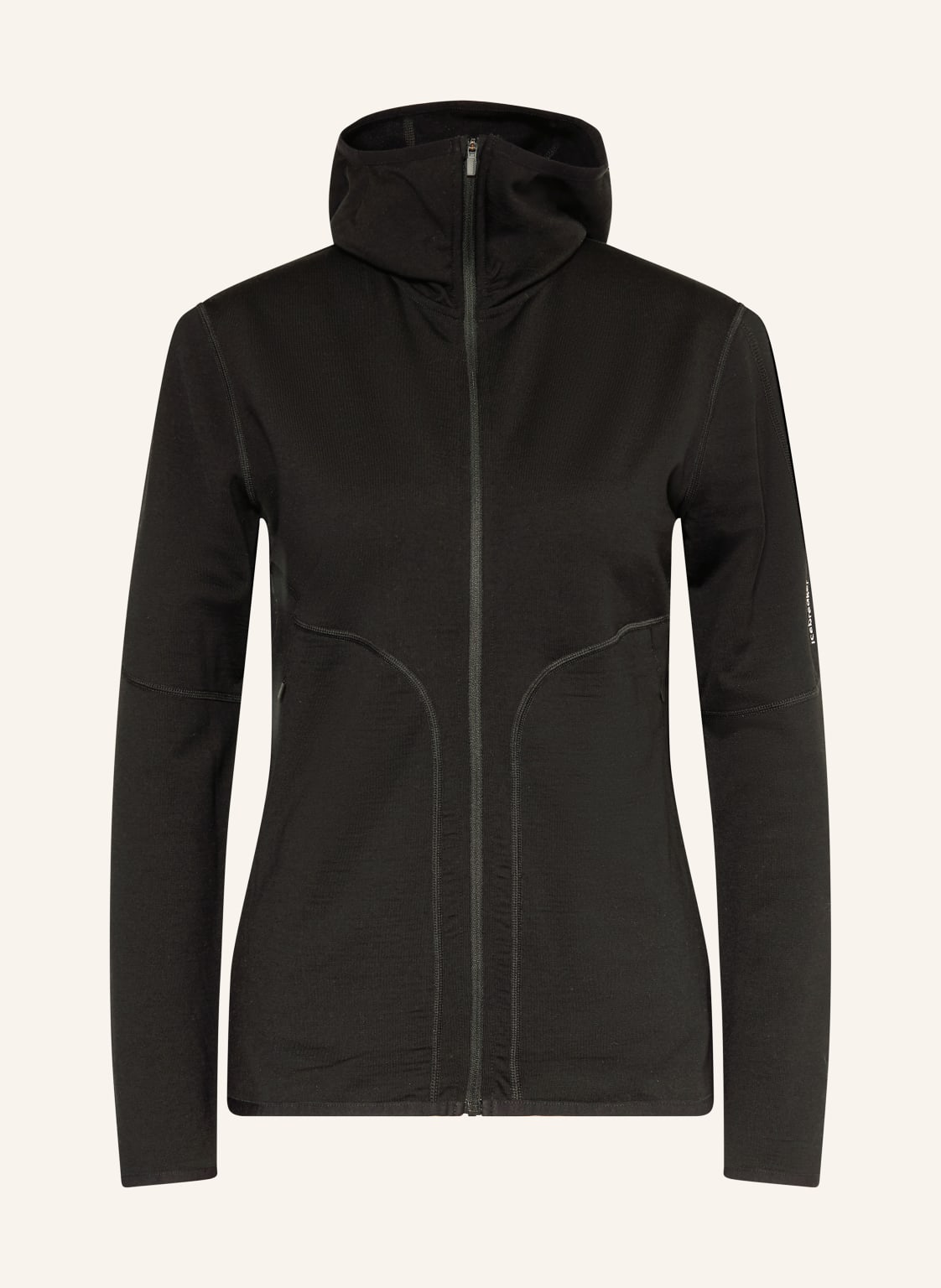 Icebreaker Midlayer-Jacke 560 Elemental Aus Merinowolle schwarz von Icebreaker