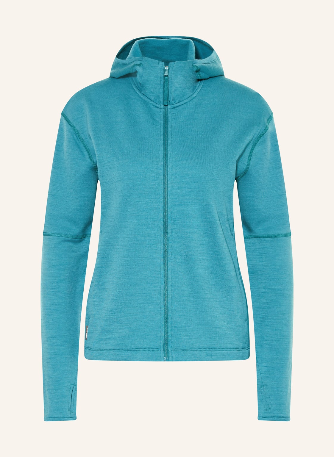 Icebreaker Midlayer-Jacke Mer 360 Realfleece Elem Ls Z Aus Merinowolle gruen von Icebreaker