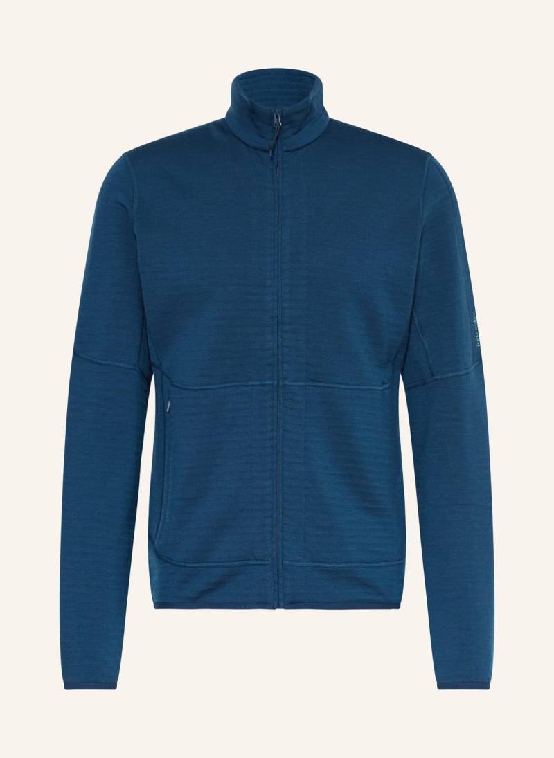 Icebreaker Midlayer-Jacke Merino 400 Descender blau von Icebreaker