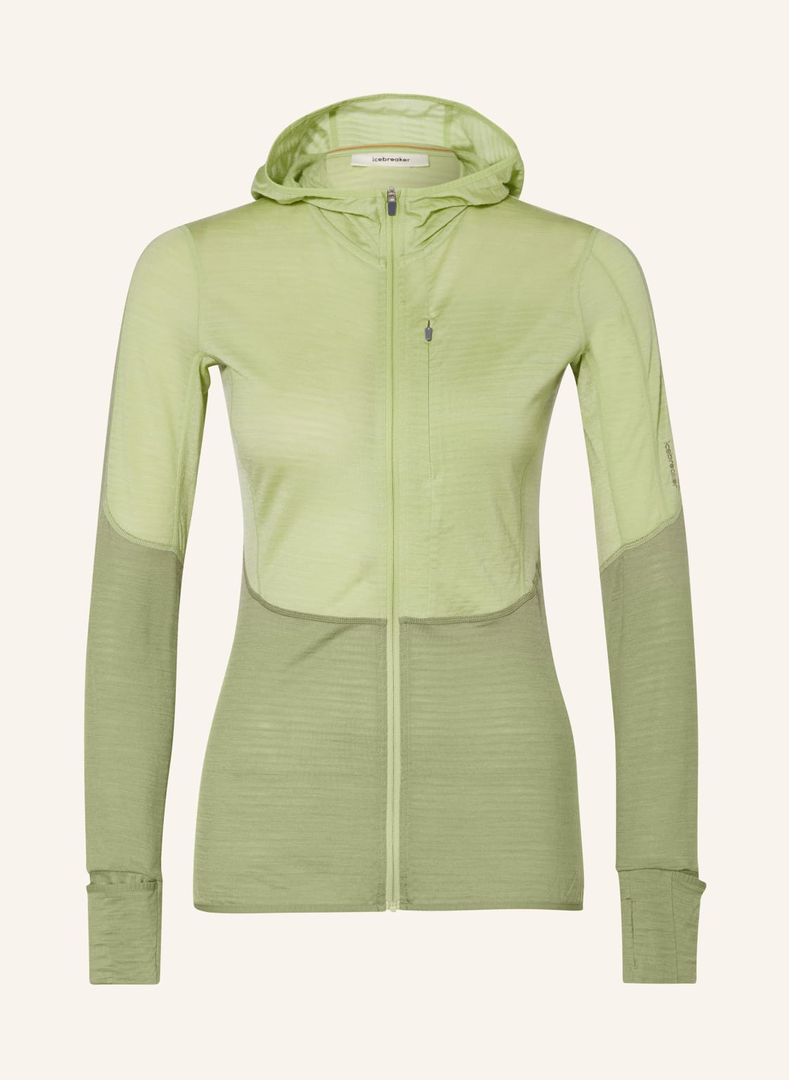 Icebreaker Midlayer-Jacke Merino Blend Realfleece™ Desceder Mit Merinowolle gruen von Icebreaker