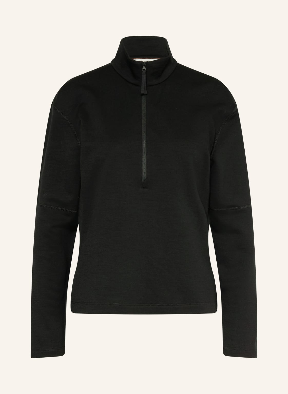 Icebreaker Midlayer Mer 360 Realfleece Elem Ls Half Aus Merinowolle schwarz von Icebreaker