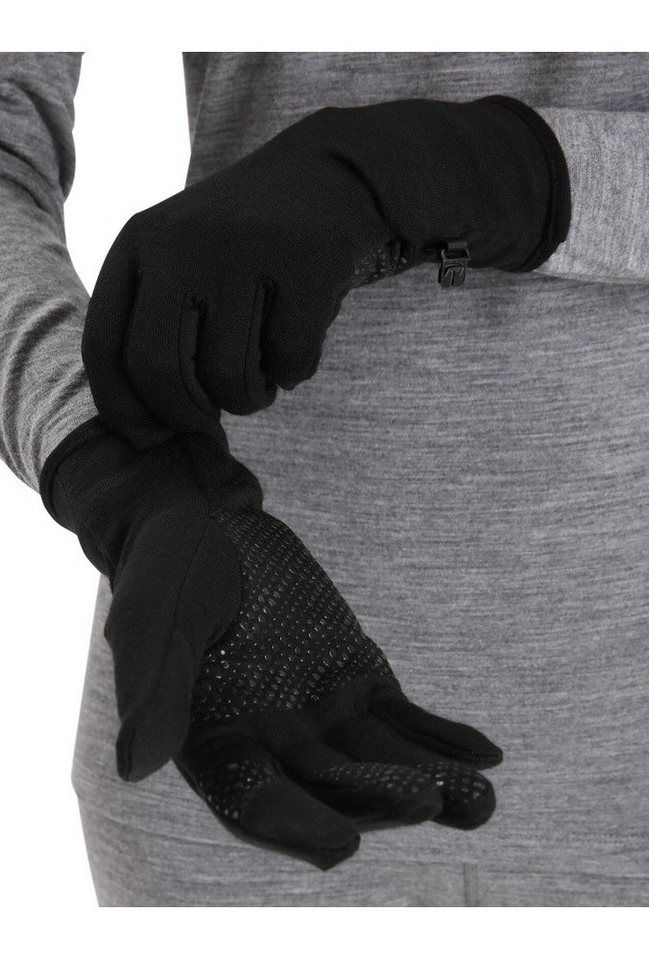 Icebreaker Multisporthandschuhe Winterhandschuhe Merino Quantum - touchscreenfreundlich - schwarz von Icebreaker