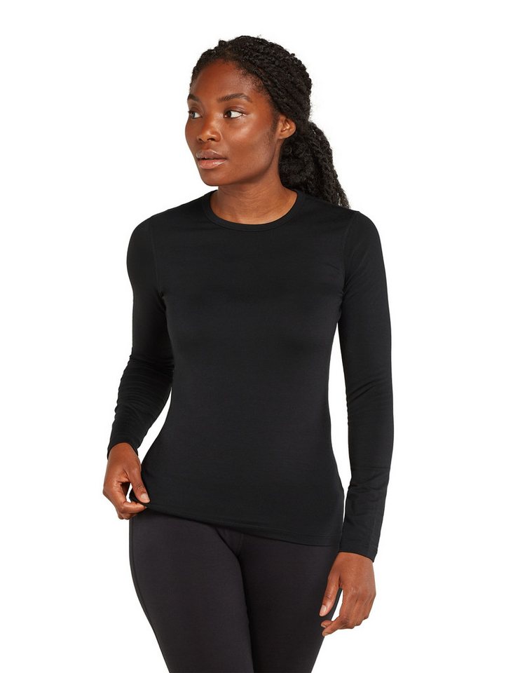 Icebreaker Sommerkleid W Mer Core Heavyweight LS Crewe BLACK von Icebreaker